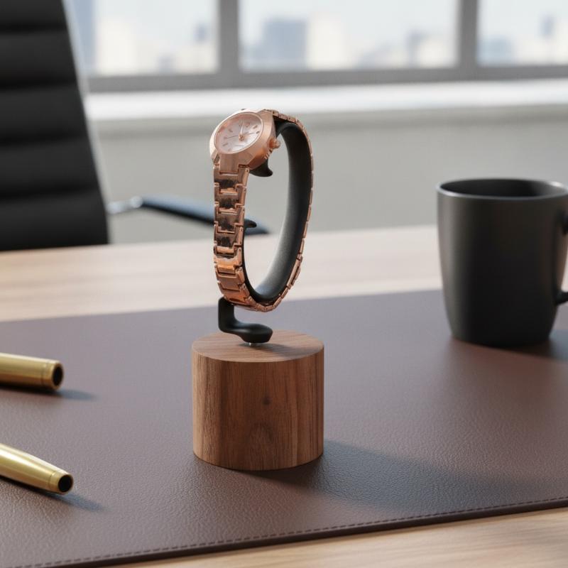 Jewelry And Watches Inc - ที่วางนาฬิกาไม้รูปตัว C 1 ชิ้น สำหรับจัดแสดงเครื่องประดับ สร้อยข้อมือ