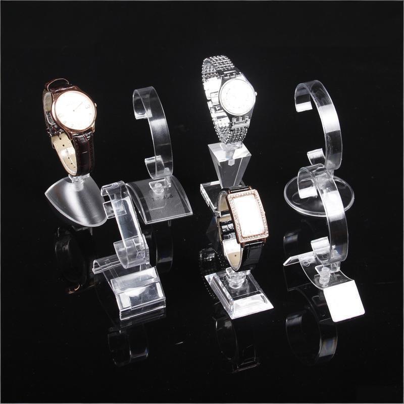 Jewelry And Watches Inc - แท่นวางนาฬิกา 5 ชิ้น, แท่นวางแบบวงกลมใส, อุปกรณ์จัดแสดงสายนาฬิกา, ตัวเลือกที่เหมาะสำหรับเป็นของขวัญ