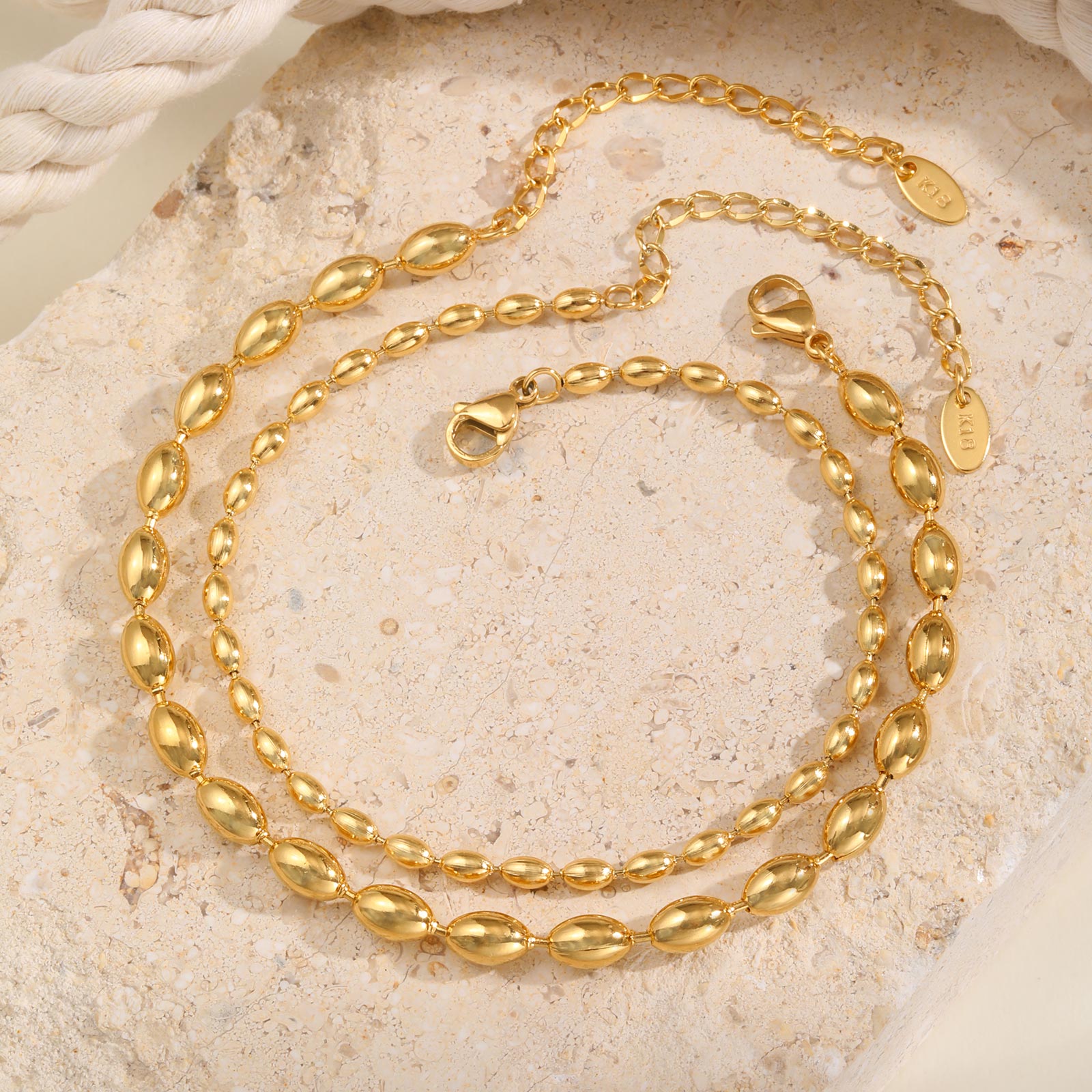 สแตนเลสรักบี้ลูกปัดสร้อยข้อเท้ - Jc Jewelry & Watches Photos บทวิจารณ์และราคา